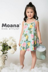 Váy 2 dây hoa xanh Moana Fashion size 110