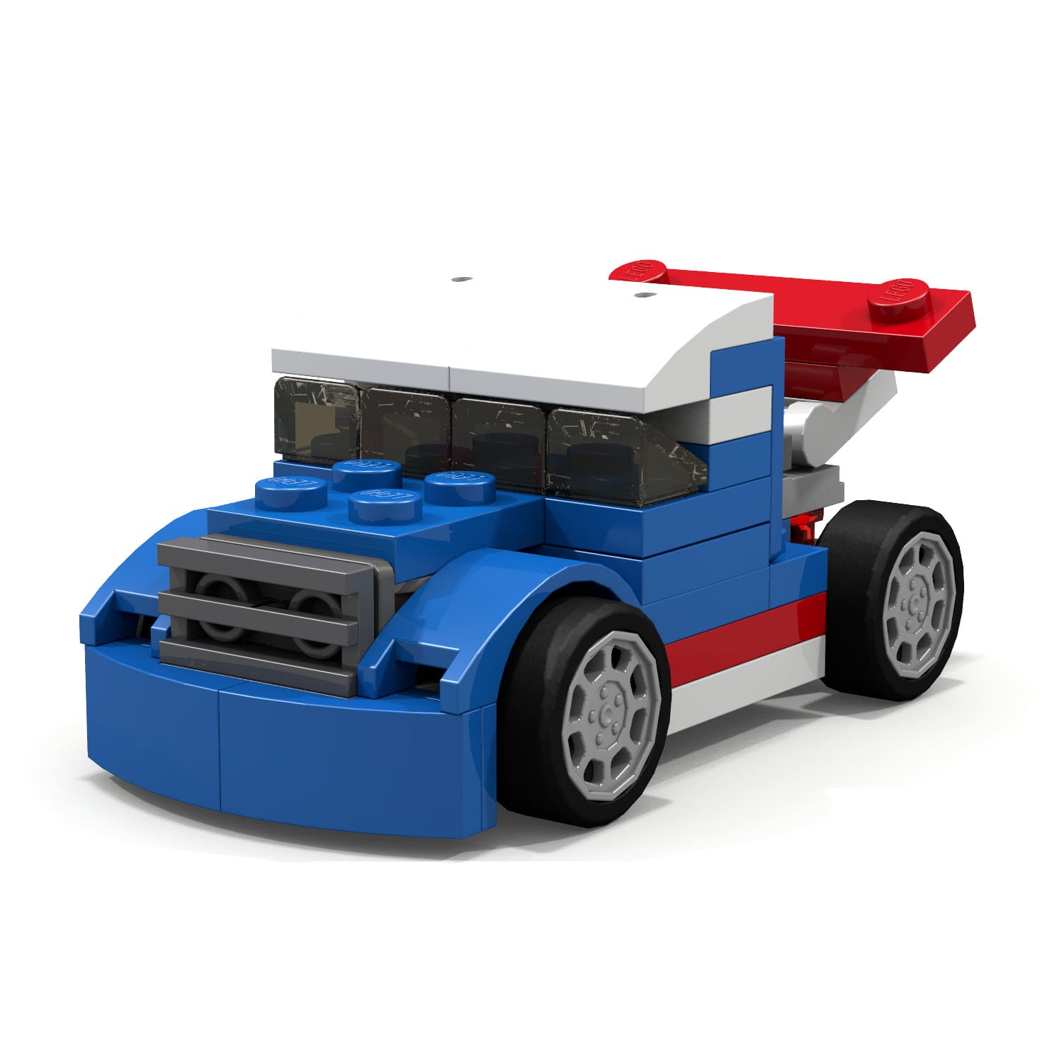 Xe đua Lego màu xanh