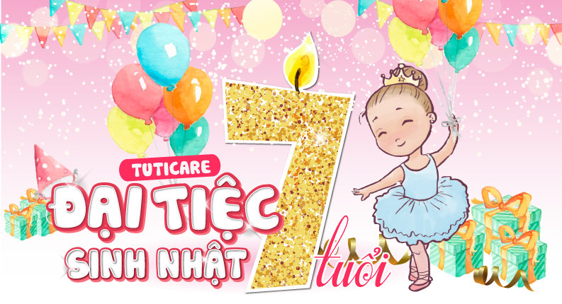 Bão sale cấp 7 Đại tiệc sinh nhật TutiCare 7 tuổi 07  09052018