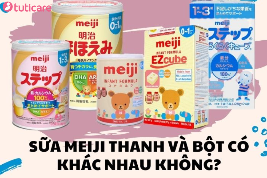 Sữa Meiji thanh và Meiji hộp có khác nhau không? 