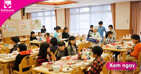 Bữa ăn tiêu chuẩn của trẻ em tại Nhật Bản