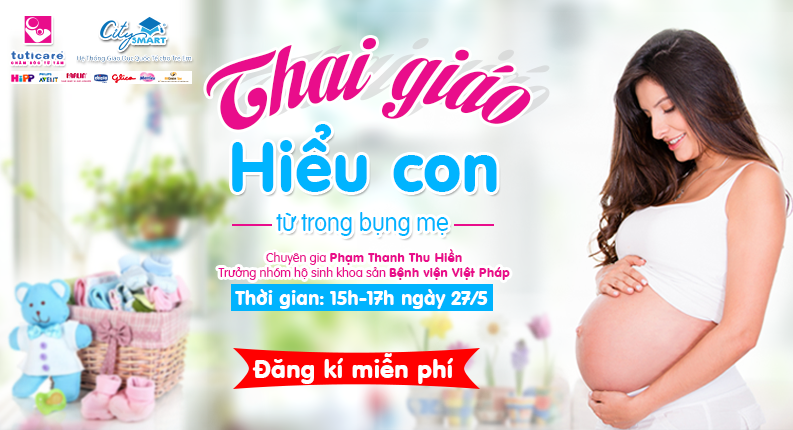 [Miễn phí] Hội thảo Thai giáo - Hiểu con từ trong bụng mẹ tại siêu thị mẹ&bé TutiCare (thứ 7, Vincom Bà Triệu)
