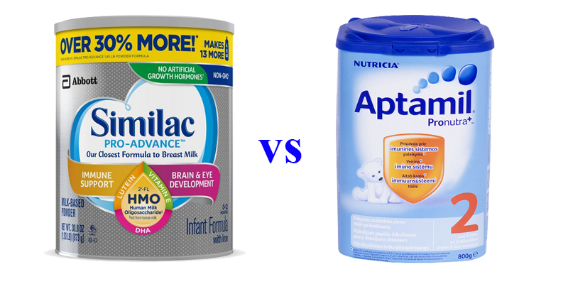 So sánh sữa Aptamil và Similac