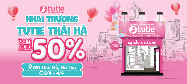 Khai trương Tutie Thái Hà - Ưu đãi tưng bừng - Sale up to 50%