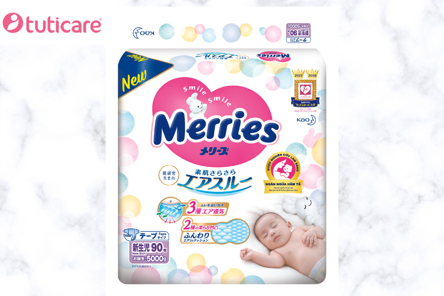 Tại sao nên dùng tã dán Merries newborn cho trẻ sơ sinh?