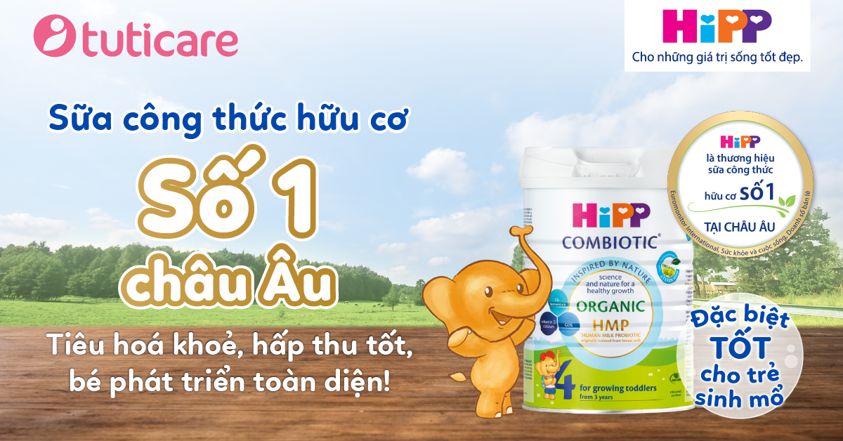 Vì sao sữa HiPP Organic Combiotic® là lựa chọn lí tưởng cho bé phát triển toàn diện?
