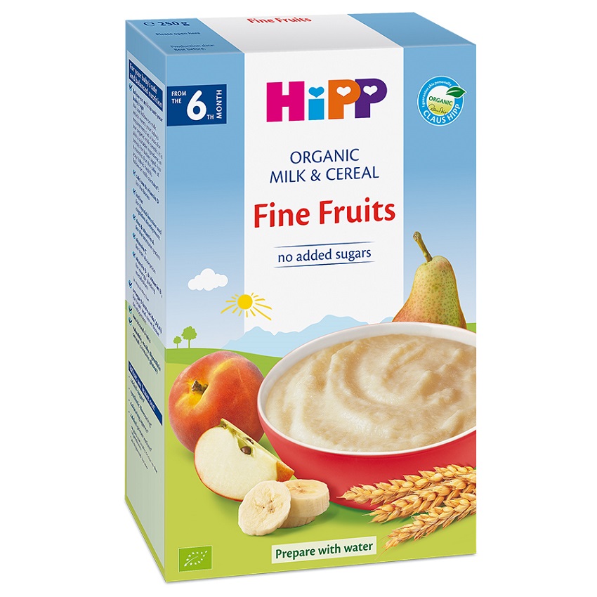 Bột dinh dưỡng Hipp sữa hoa quả tổng hợp 250g, từ 6 tháng