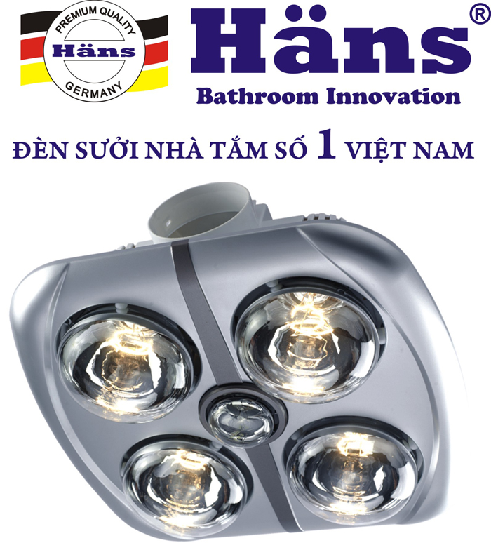 Đèn sưởi Hans 4 bóng – loại âm trần