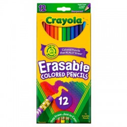 Bút chì 12 màu  có thể tẩy được - Crayola 684412A009