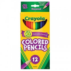 Bút chì 12 màu dạng dài - Crayola 6840124039