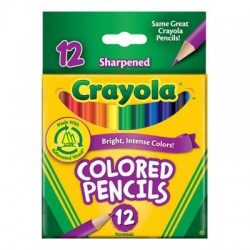 Bút chì 12 màu dạng ngắn - Crayola 6841122012