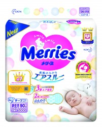 Bỉm dán Merries size Newborn 90 miếng ( dưới 5kg)