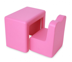 Set Bàn ghế thông minh 2 trong 1 – POPO SOFA màu hồng