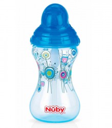Bình uống nước Nuby Clik-it 300ml – Màu Xanh