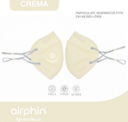 Khẩu trang Airphin FFP2 người lớn vàng nhạt (Crema)