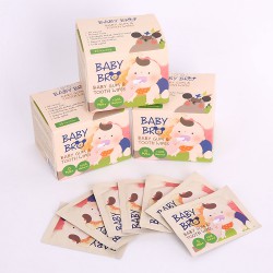 Gạc vệ sinh răng miệng Babybro 100% cotton Hàn Quốc (25 miếng/hộp)