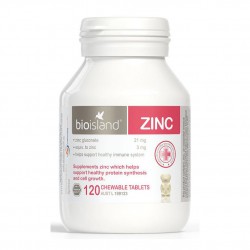 Vitamin bổ sung kẽm cho bé Bioisland Zinc (120 viên - từ 1 tuổi)