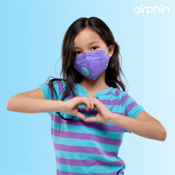 Khẩu trang Airphin Kids PM 2.5 violet (dành cho bé trên 4 tuổi)