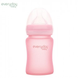 Bình sữa thủy tinh Everyday Baby hồng nhạt 150ml