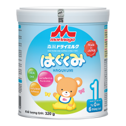 Sữa bột Morinaga CTY số 1 Hagukumi - 320g (0-6 tháng) (mẫu mới)