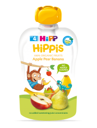DD 100% trái cây nghiền HiPPiS Organic (Táo, Lê, Chuối)