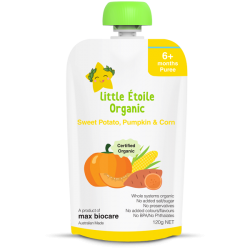 Thực phẩm dinh dưỡng hữu cơ Little Étoile Organic Sweet Potato, Pumpkin & Corn 