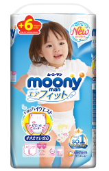 Bỉm quần Moony Nhật size L44+6 miếng bé gái 