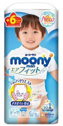 Bỉm quần bé trai Moony size XL38+6 miếng 