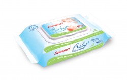 Dunamex - Giấy ướt trẻ em Dunamex Baby 60's nắp không mùi