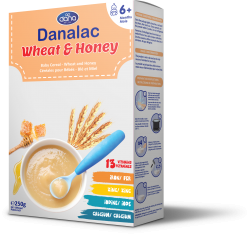 Bột ăn dặm Danalac cho bé vị lúa mì và mật ong
