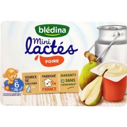 Sữa chua Bledina Mini 6*55g vị lê 6m+