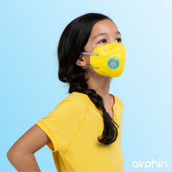 Khẩu trang airphin trẻ em FFP2 TE màu vàng -xanh dương Pollo