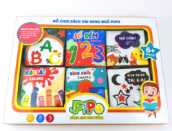 PiPo - Hộp đồ chơi sách vải song ngữ PiPo