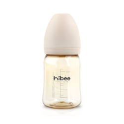 Bình sữa trẻ em Hibee 170ml Màu cát (Set gồm Bình + Núm S)