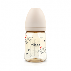 Bình sữa trẻ em Hibee - I Love You Mom 170ml (Set gồm Bình + Núm S)
