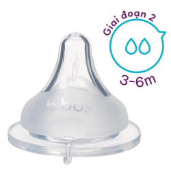 Bbox - Teal Stage 2 Núm ti thay thế bình sữa B.Box cho bé (3-6 tháng)