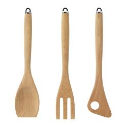 Bộ đồ nấu bếp bằng gỗ Ikea ( 3-piece kitchen utensil set )