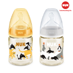 Bình sữa NUK PPSU 150ml núm ti silicone S1-M (Animals)