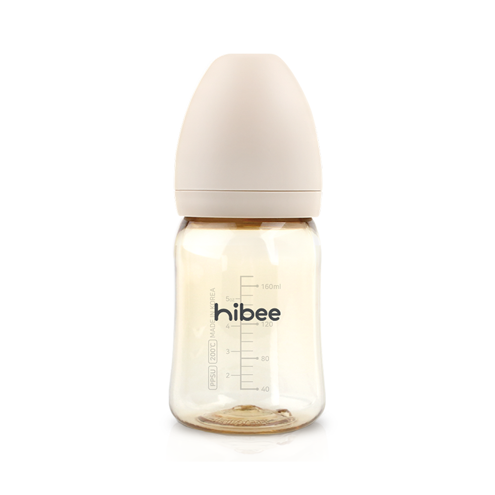 Bình sữa trẻ em Hibee 170ml Màu cát (Set gồm Bình + Núm S)